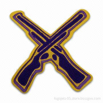 Customized Chenille Patch for Sale, Can be Made with Embroidered Logo